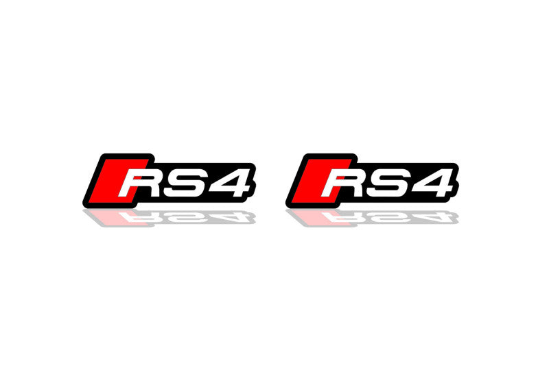 Colored Floor Mat Emblems for Audi RS4 – Add a Touch of Personality Car Mats Badges Decoin