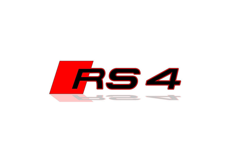 Audi tailgate trunk rear 3D emblem with RS4 logo (type MIXT) Audi emblems decoinfabric