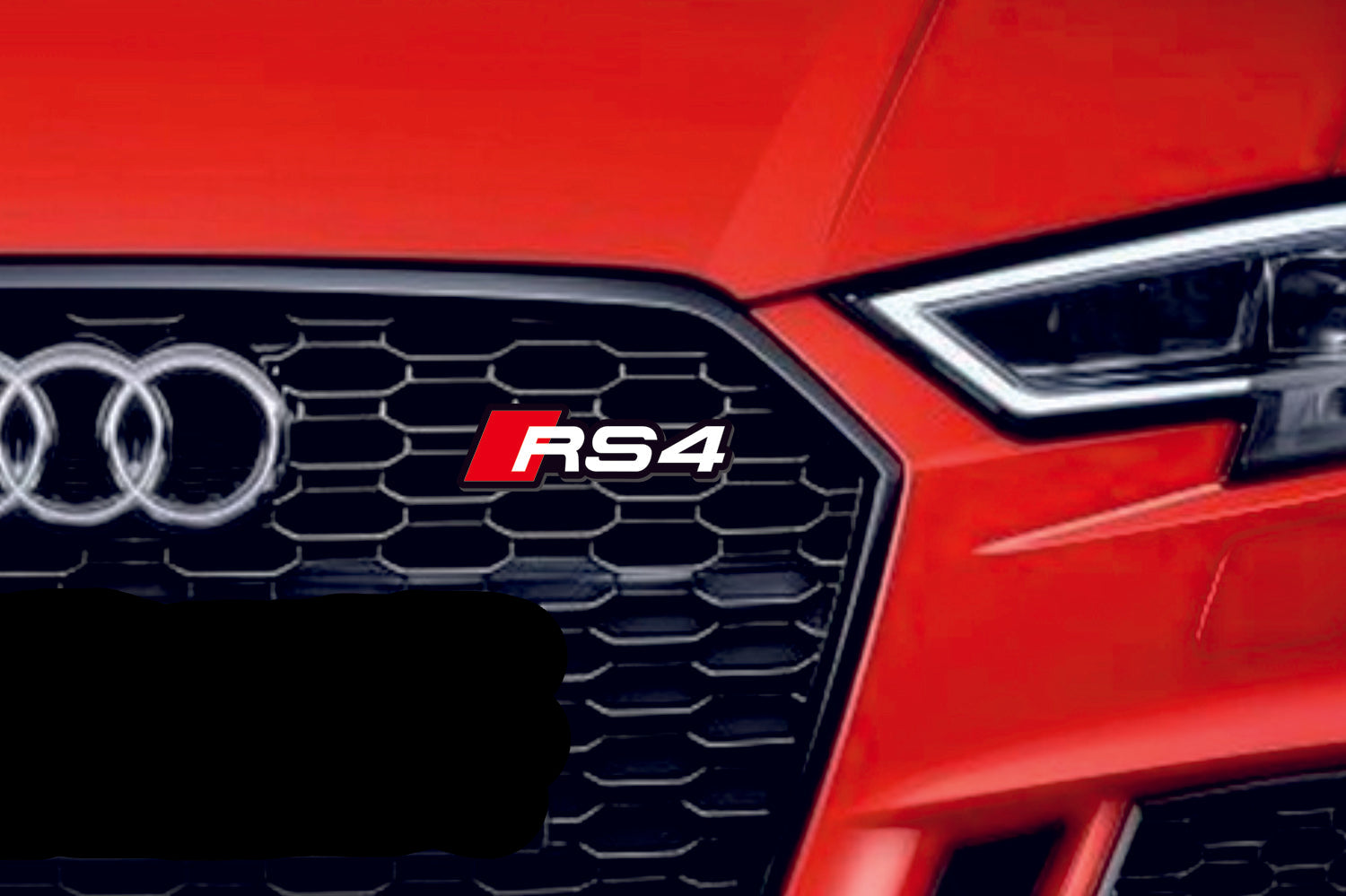 Audi Emblem & Badge Set - Grille and Tailgate RS4 logo Audi emblems decoinfabric