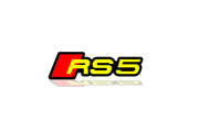 Audi tailgate trunk rear emblem with RS5 logo Audi emblems decoinfabric BLACK YELLOW