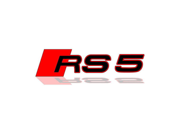 Audi tailgate trunk rear 3D emblem with RS5 logo (type MIXT) Audi emblems decoinfabric