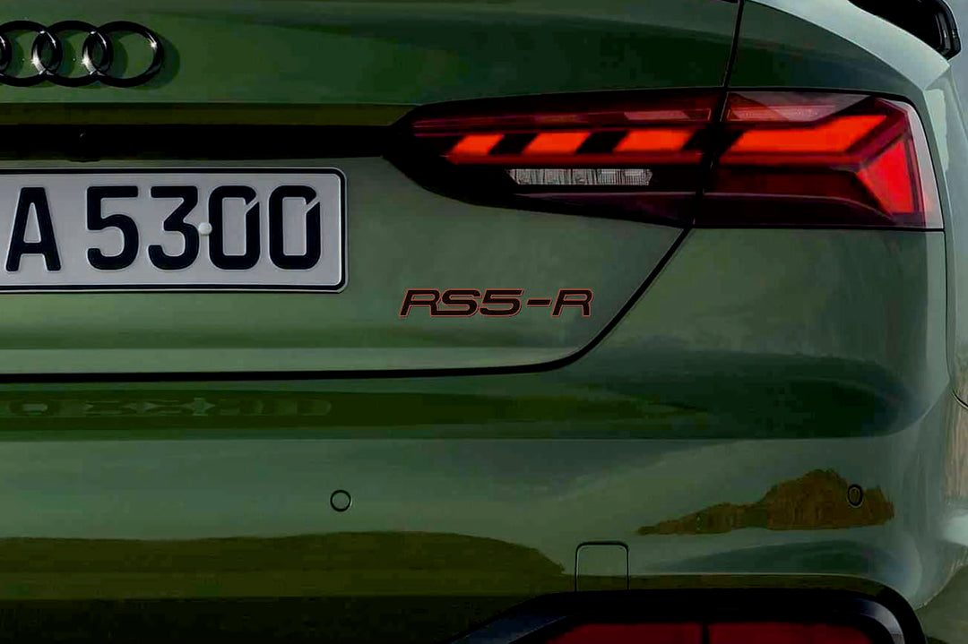 Audi tailgate trunk rear 3D emblem with RS5-R logo (type MIXT)