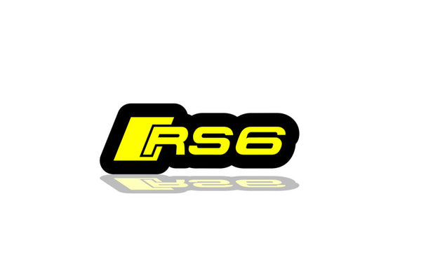 Audi Illuminated LED Radiator Grille Emblems and Badges with RS6 logo