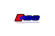 Audi tailgate trunk rear emblem with RS6 logo (Type 2) Audi emblems decoinfabric BLACK BLUE