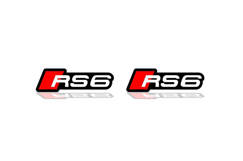 Colored Floor Mat Emblems for Audi RS6 – Add a Touch of Personality Car Mats Badges Decoin