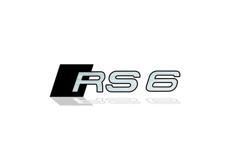 Audi tailgate trunk rear 3D emblem with RS6 logo (type MIXT) Audi emblems decoinfabric