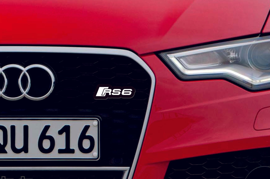 Audi Illuminated LED Radiator Grille Emblems and Badges with RS6 logo Audi Led emblems decoinfabric