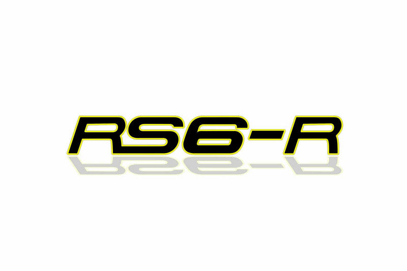 Audi tailgate trunk rear 3D emblem with RS6-R logo (type MIXT)