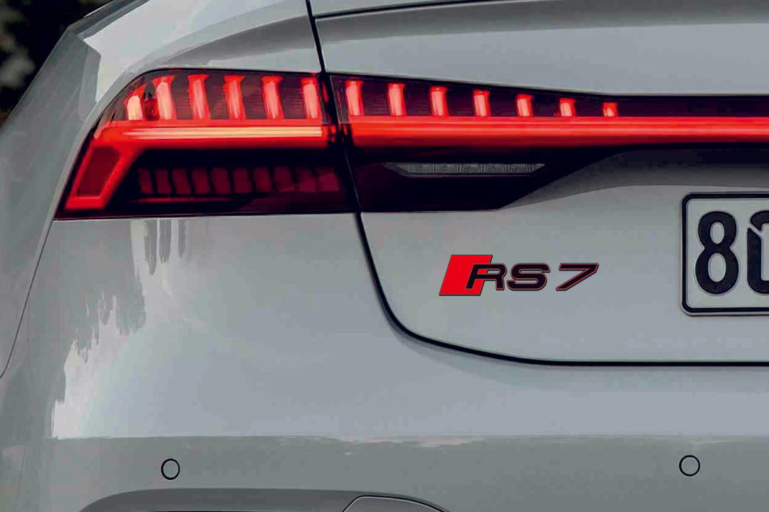 Audi tailgate trunk rear 3D emblem with RS7 logo (type MIXT)