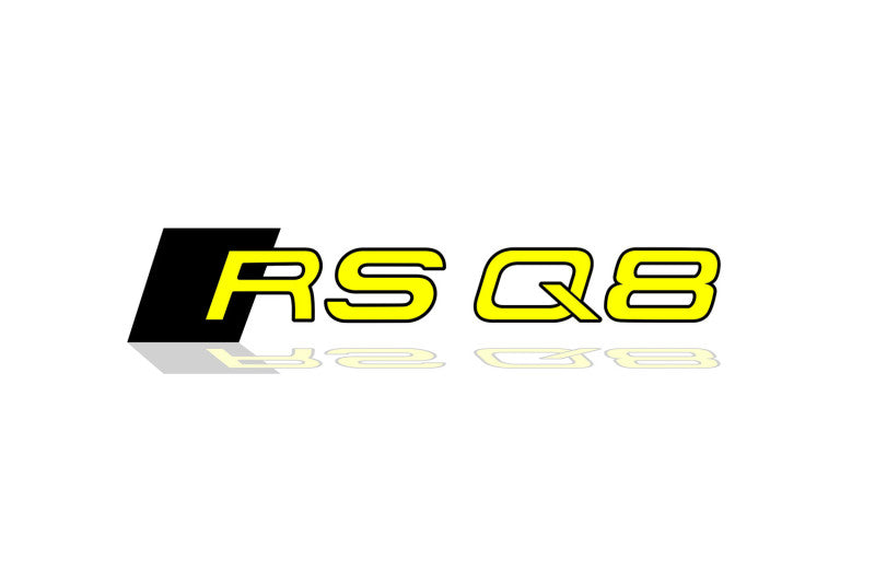 Audi tailgate trunk rear 3D emblem with RSQ8 logo (type MIXT) Audi emblems decoinfabric