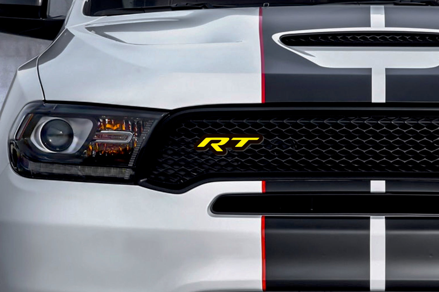 Dodge Illuminated LED Radiator Grille Emblems and Badges with RT logo Dodge Led emblems decoinfabric