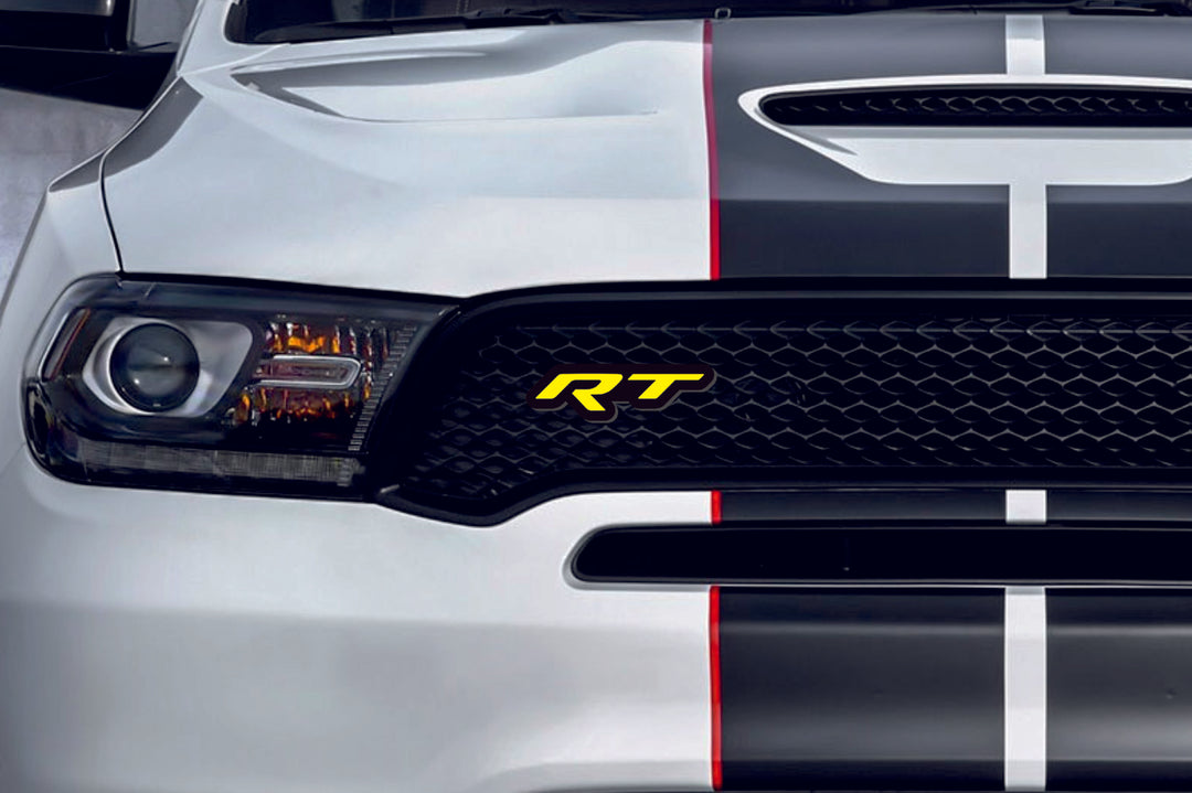Dodge Illuminated LED Radiator Grille Emblems and Badges with RT logo Dodge Led emblems decoinfabric