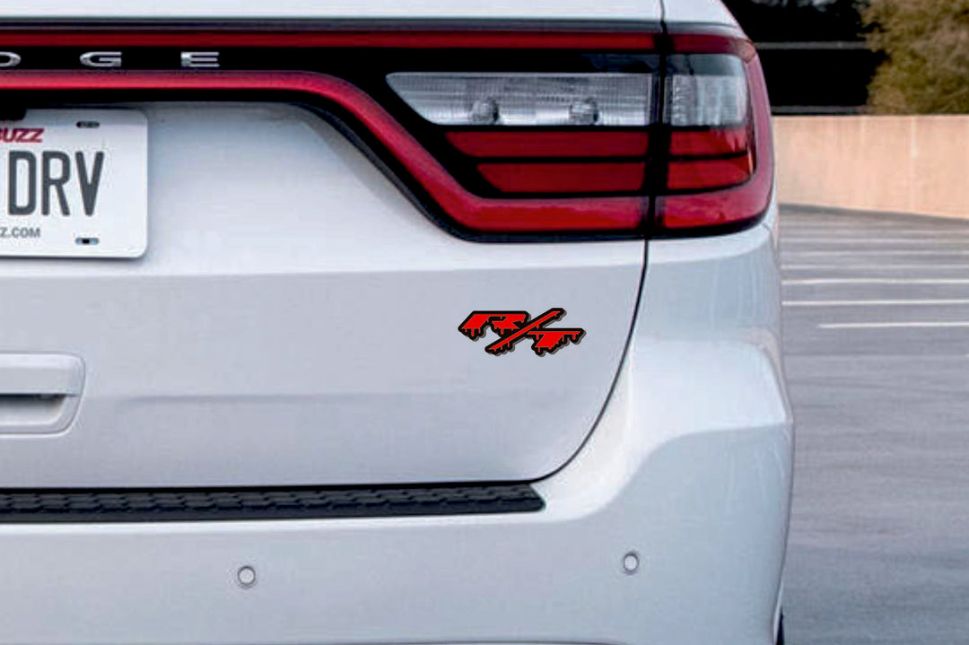 Dodge Challenger trunk rear emblem between tail lights with R/T BLOOD logo (BIG size)
