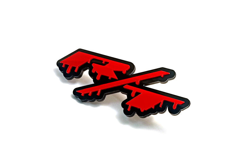 DODGE emblem for fenders with R/T Blood logo (Big Size) Dodge emblems decoinfabric