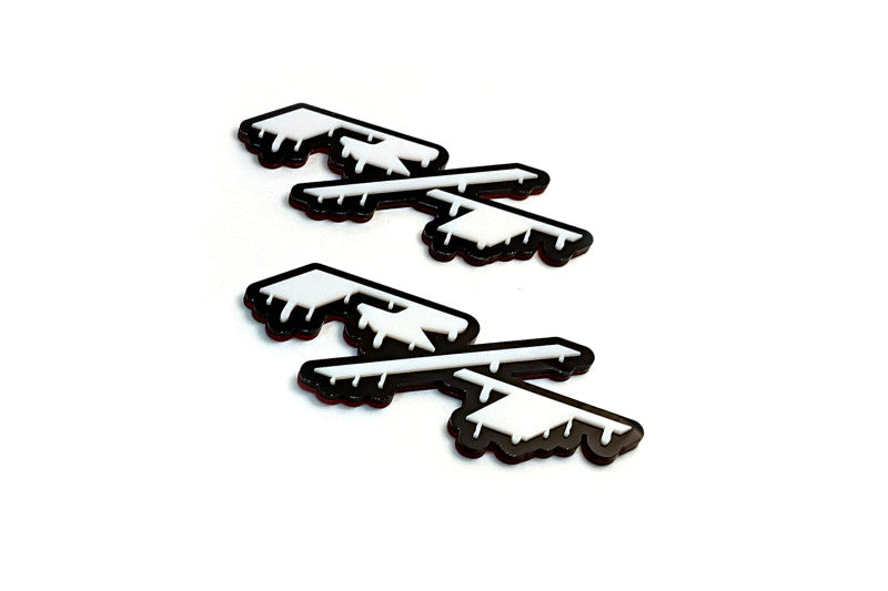 DODGE emblem for fenders with R/T Blood logo (Big Size) Dodge emblems decoinfabric