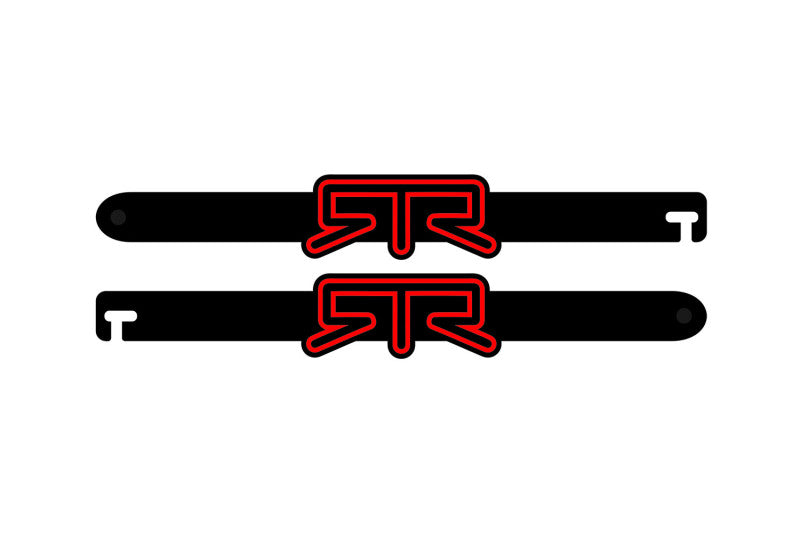 Custom Car Show Door Props RTR Logo Stainless Steel