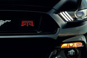 Ford Mustang Emblem & Badge Set - Grille and Tailgate RTR logo Ford emblems decoinfabric RED