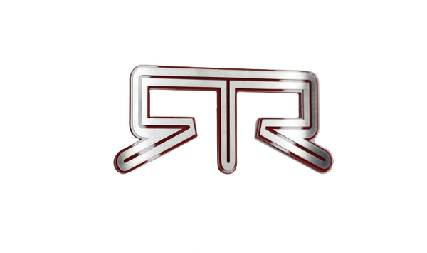 Ford Stainless Steel Radiator grille emblem with RTR logo - decoinfabric