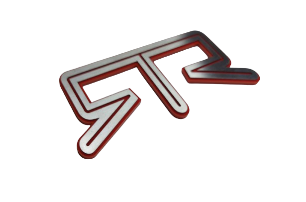 Ford Stainless Steel Radiator grille emblem with RTR logo - decoinfabric