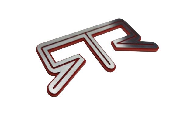 Ford Stainless Steel Radiator grille emblem with RTR logo | decoinfabric