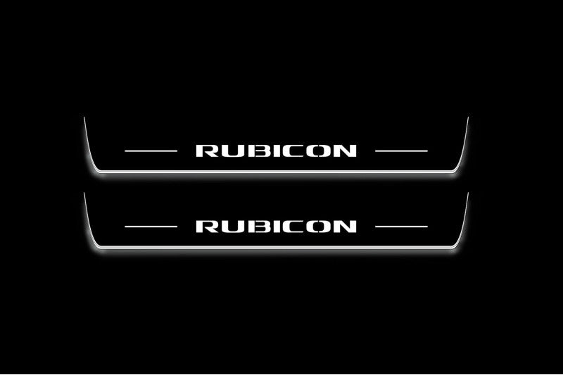 Jeep Wrangler JL 2018+ Car Door Sill With Logo Rubicon