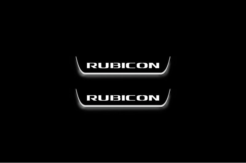 Jeep Wrangler JL 2018+ Car Door Sill With Logo Rubicon