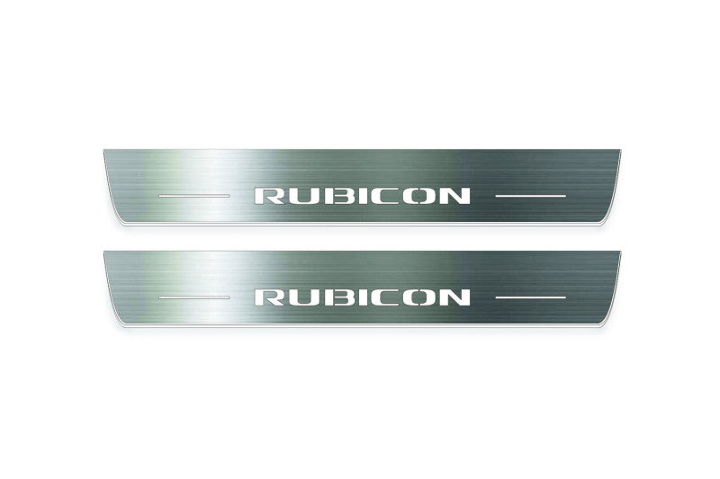 Jeep Wrangler JL 2018+ Car Door Sill With Logo Rubicon