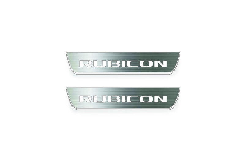 Jeep Wrangler JL 2018+ Car Door Sill With Logo Rubicon