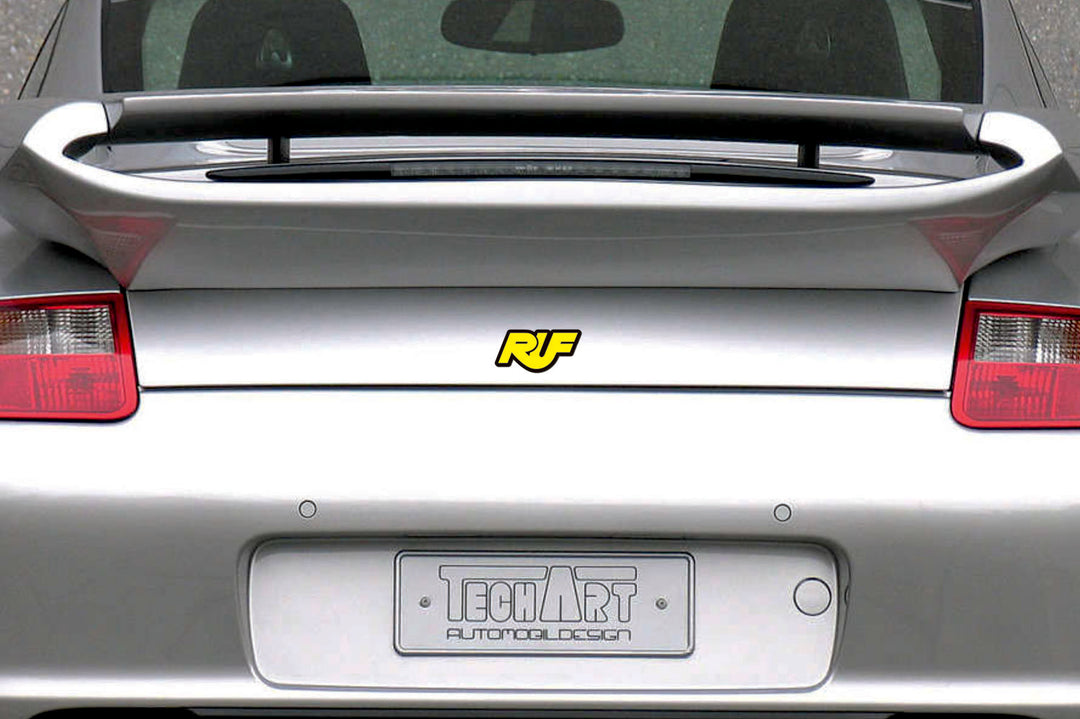 Porsche trunk rear emblem with RUF logo Porsche emblems decoinfabric