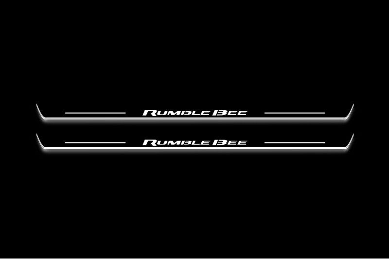 RAM 2500 V 2019+ Door Sill Led Plate With Rumble Bee Logo Ram Led Door Sills opdesign