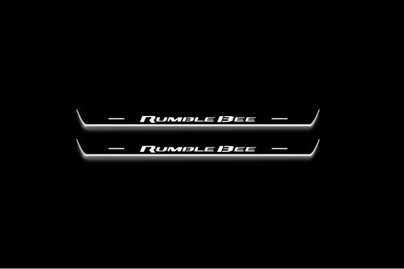 RAM 2500 V 2019+ Door Sill Led Plate With Rumble Bee Logo Ram Led Door Sills opdesign