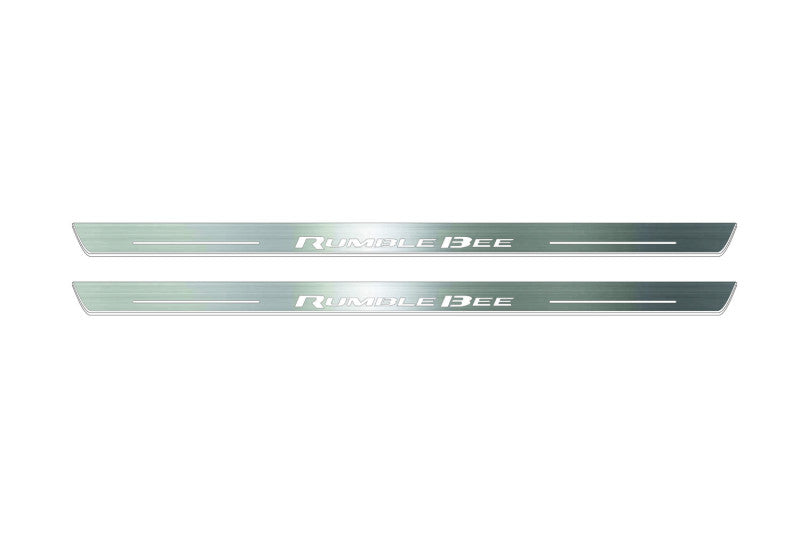 RAM 1500 V 2019+ LED Door Sill Plates with Rumble Bee Logo Ram Led Door Sills opdesign