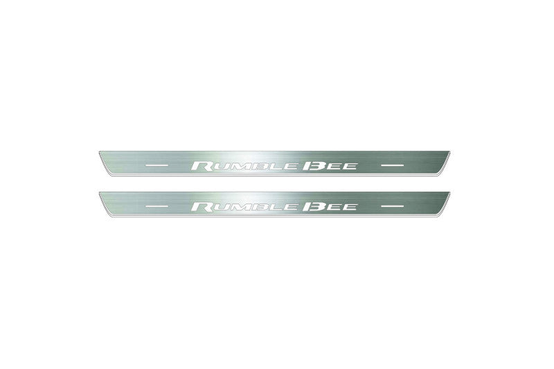 RAM 1500 V 2019+ LED Door Sill Plates with Rumble Bee Logo Ram Led Door Sills opdesign