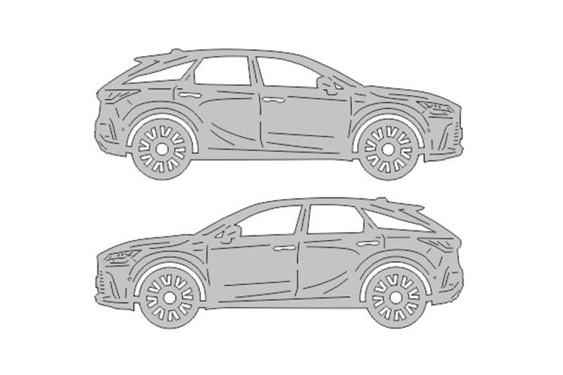 Lexus RX V (2023+) Floor Mat Emblem Set – Stainless Steel Badges Car Mats Badges Decoin