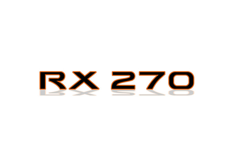 Lexus tailgate trunk rear 3D emblem with RX 270 logo (type MIXT) Lexus emblems decoinfabric
