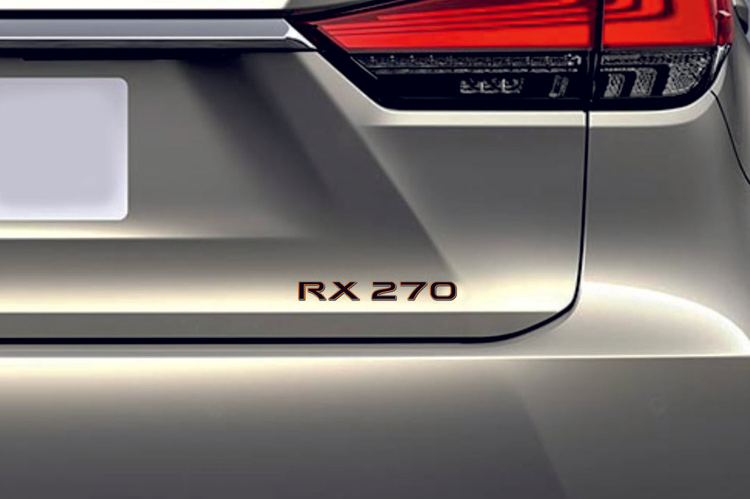 Lexus tailgate trunk rear 3D emblem with RX 270 logo (type MIXT) Lexus emblems decoinfabric