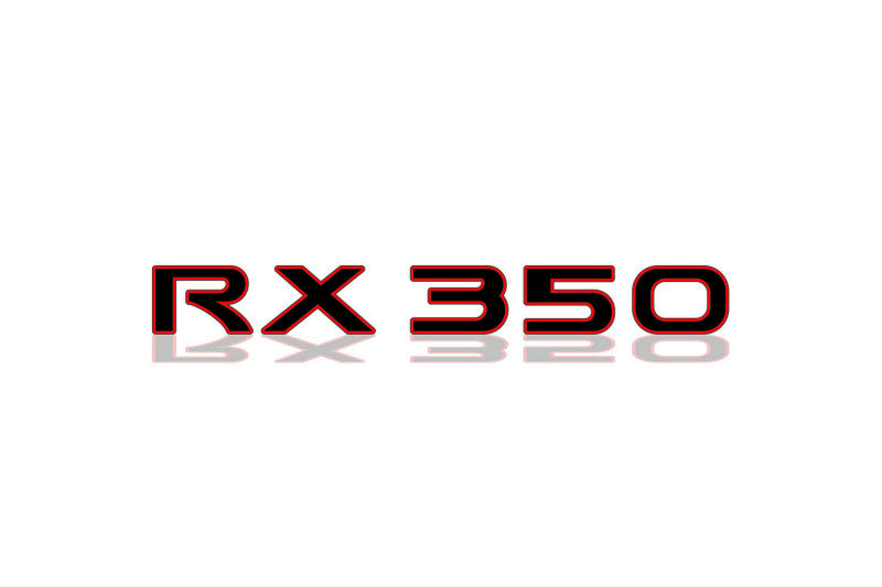 Lexus tailgate trunk rear 3D emblem with RX 350 logo (type MIXT)
