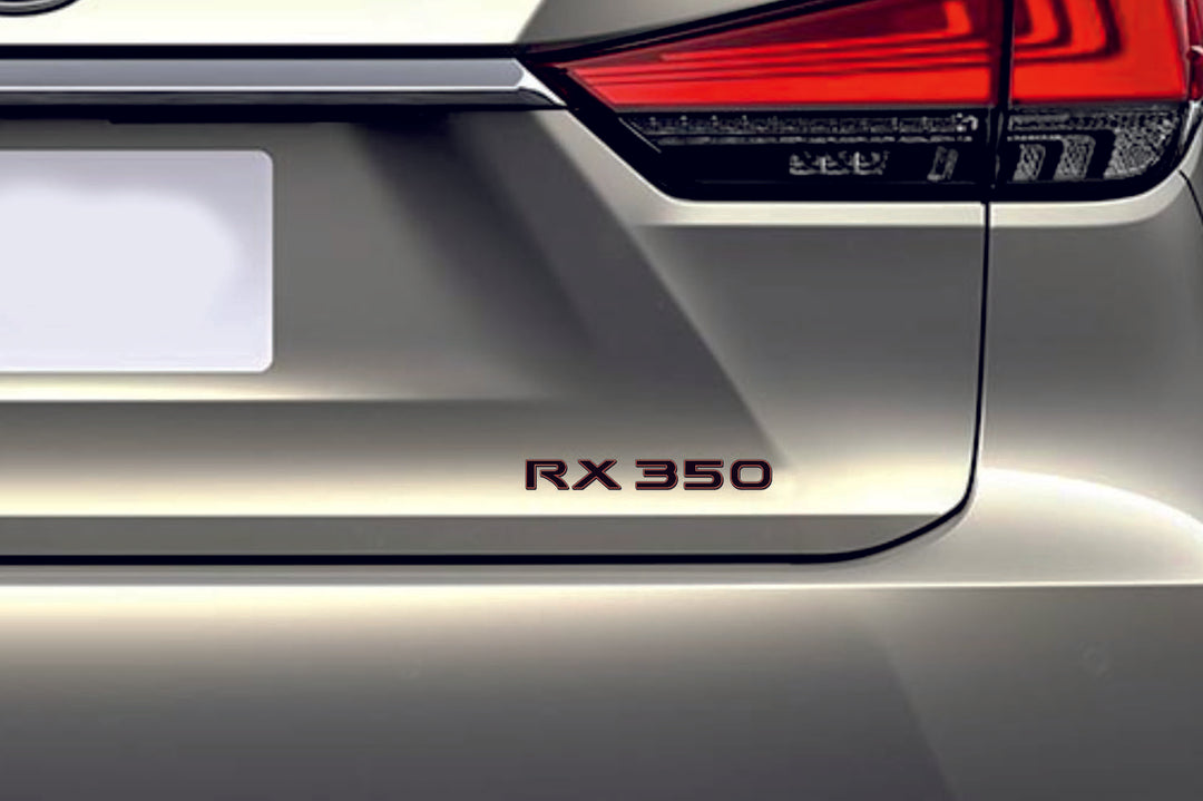 Lexus tailgate trunk rear 3D emblem with RX 350 logo (type MIXT)