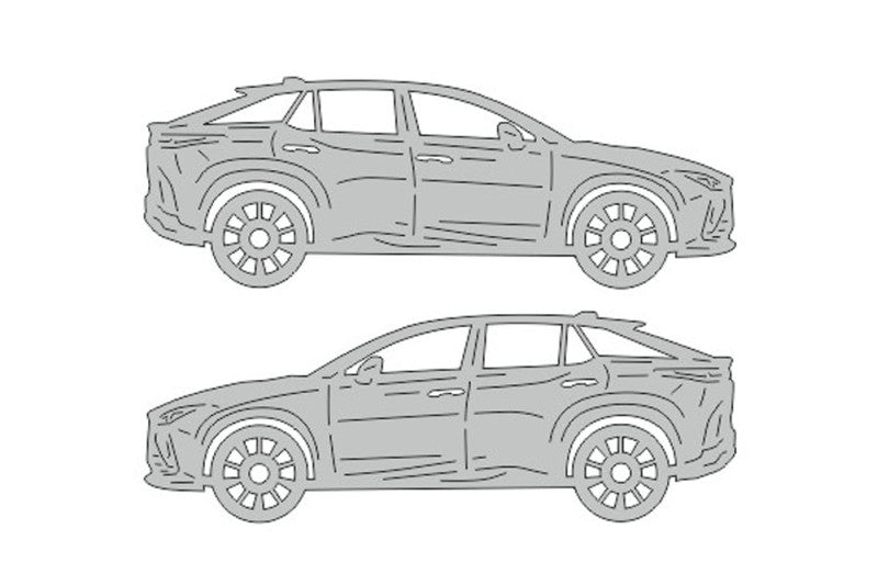 Lexus RZ (2022+) Floor Mat Emblem Set – Stainless Steel Badges Car Mats Badges Decoin