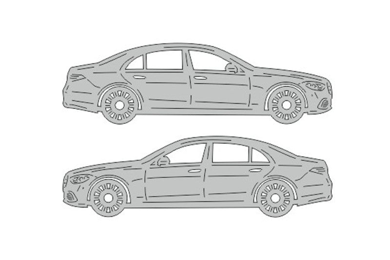 Mercedes S-Class W223 (2021+) Floor Mat Emblem Set – Stainless Steel Badges Car Mats Badges Decoin