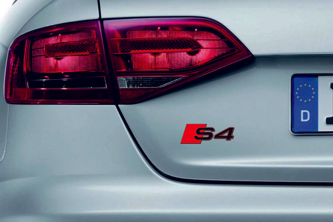 Audi tailgate trunk rear 3D emblem with S4 logo (type MIXT)