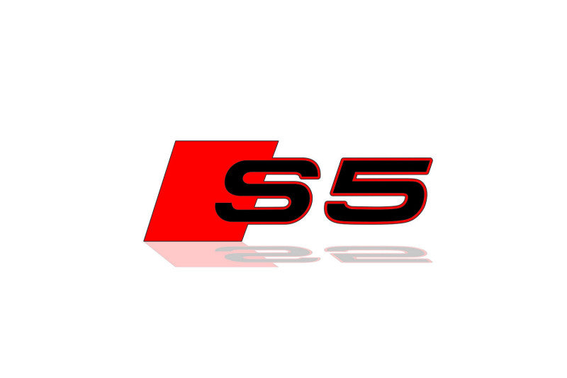 Audi tailgate trunk rear 3D emblem with S5 logo (type MIXT)