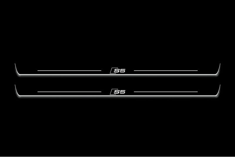 Audi A5 II 2016+ Door Sill Led Plate With Logo S5