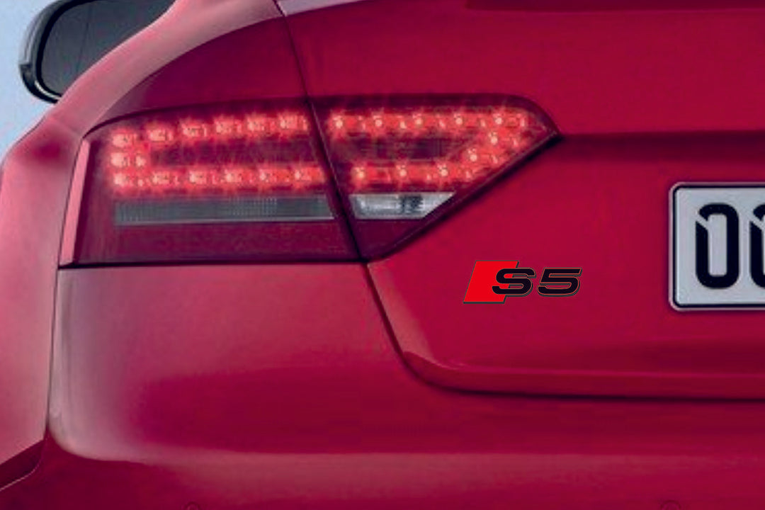 Audi tailgate trunk rear 3D emblem with S5 logo (type MIXT)