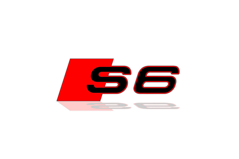Audi tailgate trunk rear 3D emblem with S6 logo (type MIXT)