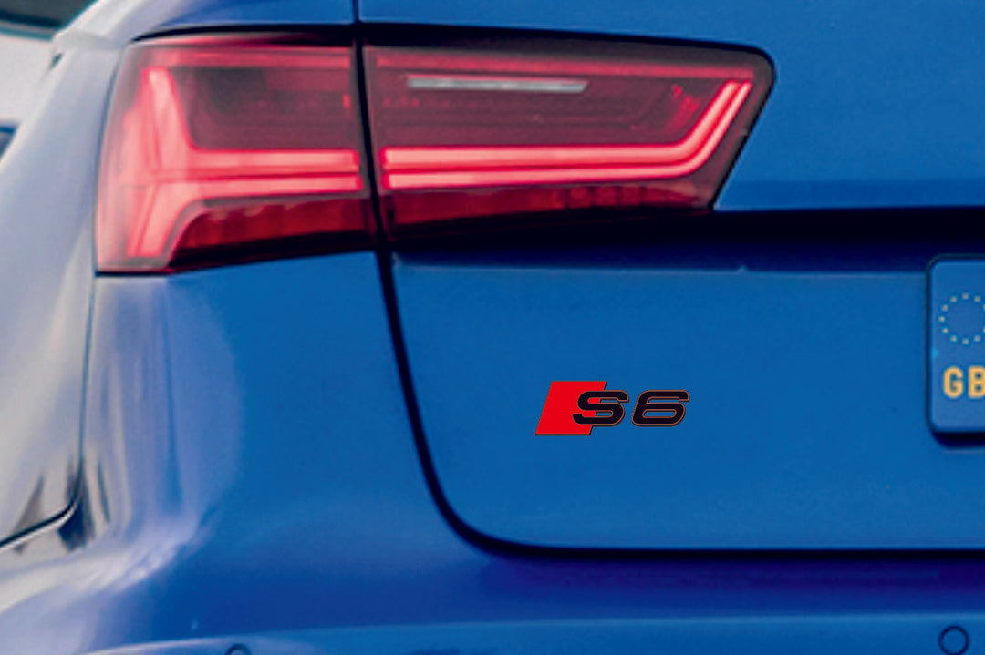 Audi tailgate trunk rear 3D emblem with S6 logo (type MIXT)