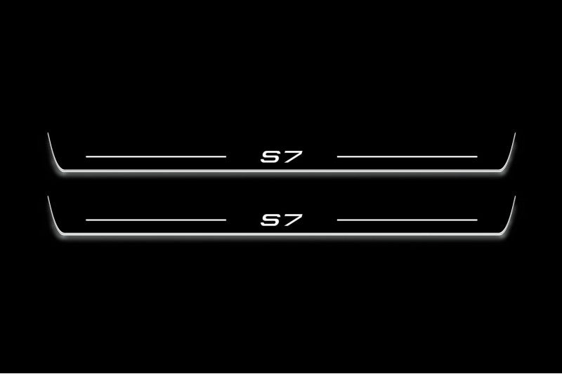 Audi A7 C7 2010-2018 Led Sill Plates With Logo S7