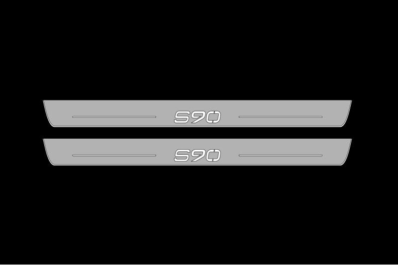 Volvo S90 II 2016+ LED Car Door Sill With Logo S90 Volvo Led Door Sills opdesign