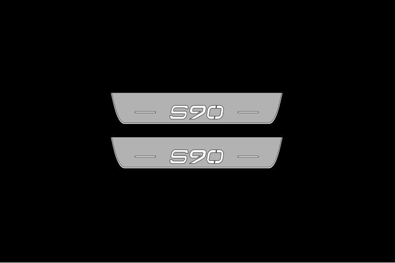 Volvo S90 II 2016+ LED Car Door Sill With Logo S90 Volvo Led Door Sills opdesign