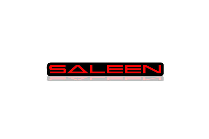 Ford Mustang Radiator grille emblem with Saleen logo Ford emblems decoinfabric BLACK RED